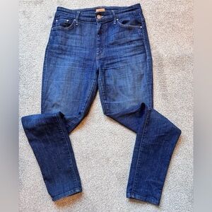 Women’s Mother Jeans High Waist Clean Sweep Size 28x29 Slim Fit Designer Denim